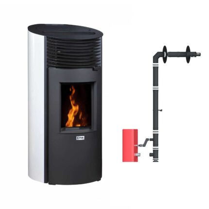 Poêle à granulés étanche Roméo avec Kit ventouse Dinak 9kW